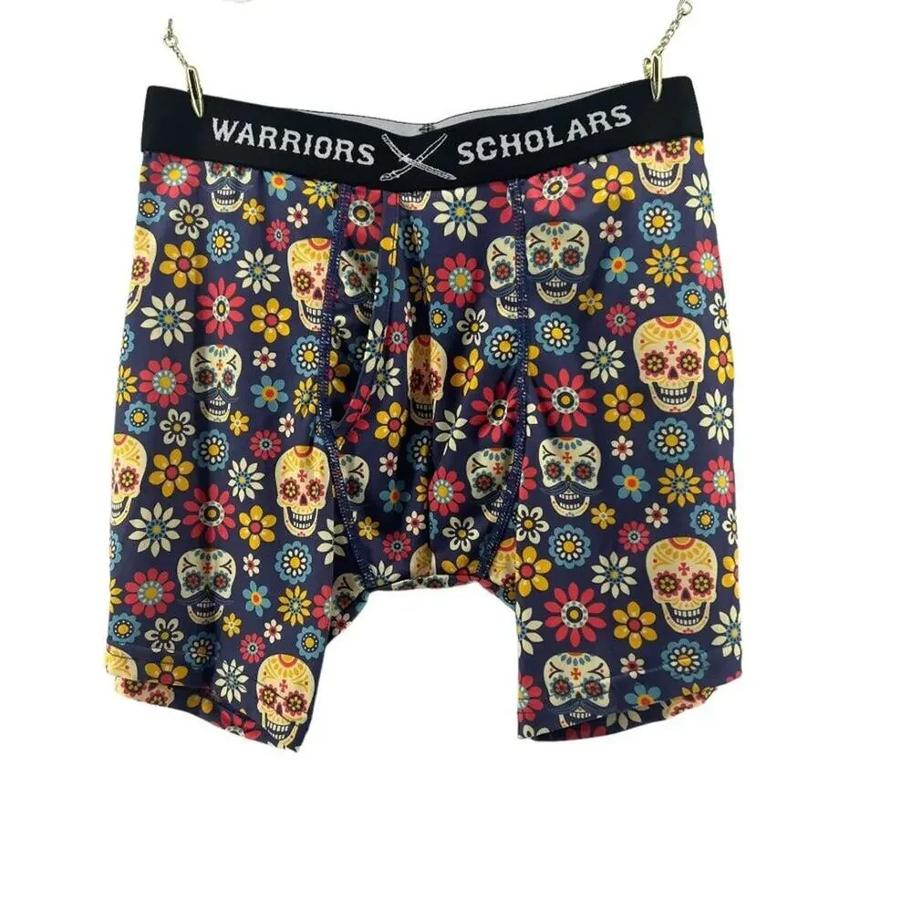 Warriors & Scholars Skull WarriorFit Moisture Wicking Boxer Brief Size Medium
